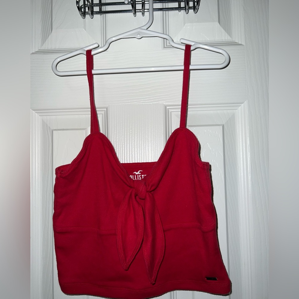 White and red hollister crop tops